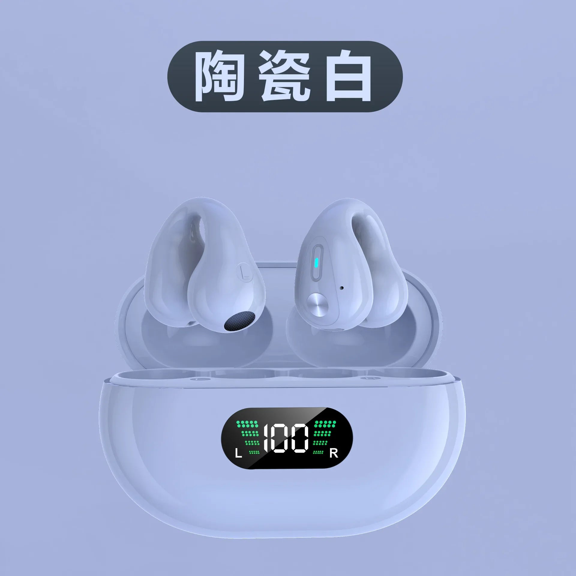 KTX-738963 AI Translation Bluetooth Headset with Long Battery Life and LED Display for Enhanced Air Conduction