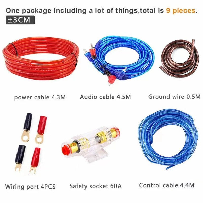 KTX-267859 RCA Audio Cable with Copper-Clad Aluminum Core for Subwoofer Amplifier Connection