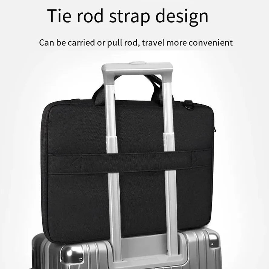 KTX-089107 Stylish Laptop Messenger Bag with Zipper Closure - Versatile Briefcase for Office Use