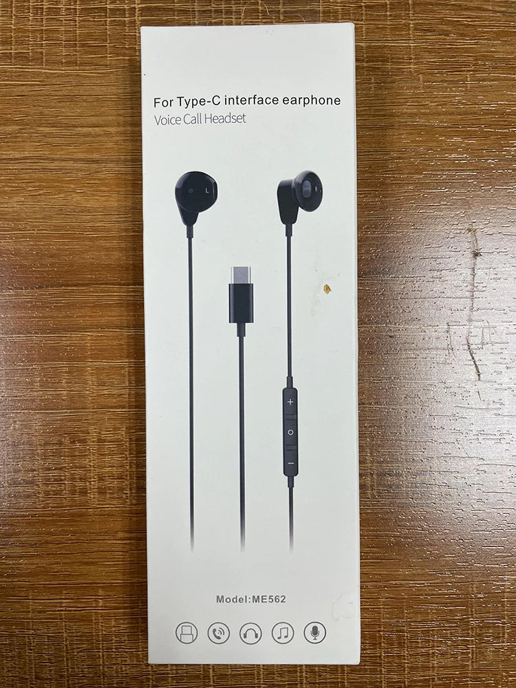 KTX-403219 Type-C Stereo Earbuds with Mic and Volume Control for iPhone 15