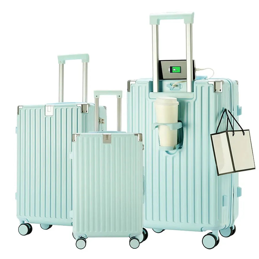 KTX-201235 Lightweight ABS Trolley Bag Set for Travel - 3kg Carry-On Suitcase with Wheels