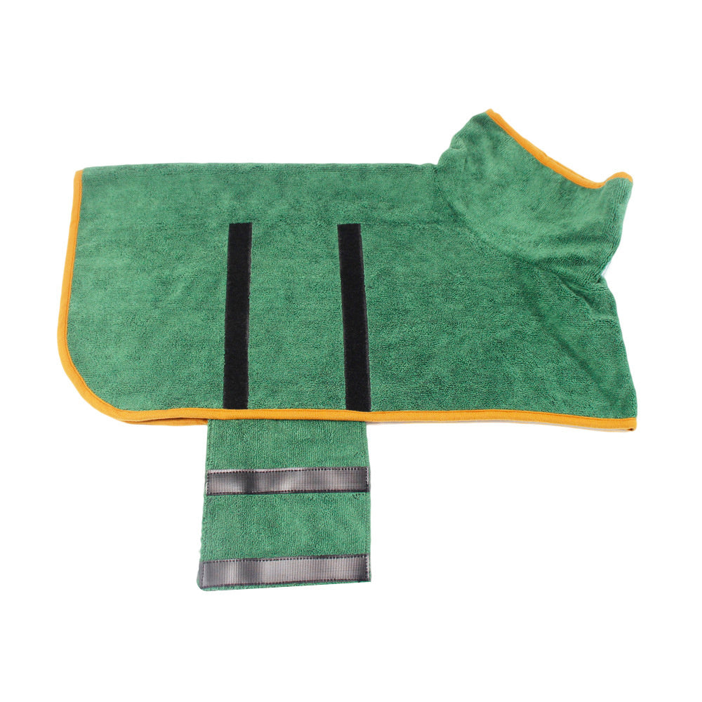 JMT-101322 Fast Drying Microfiber Pet Bathrobe for Small to Large Dogs with Adjustable Towel Grooming Coat
