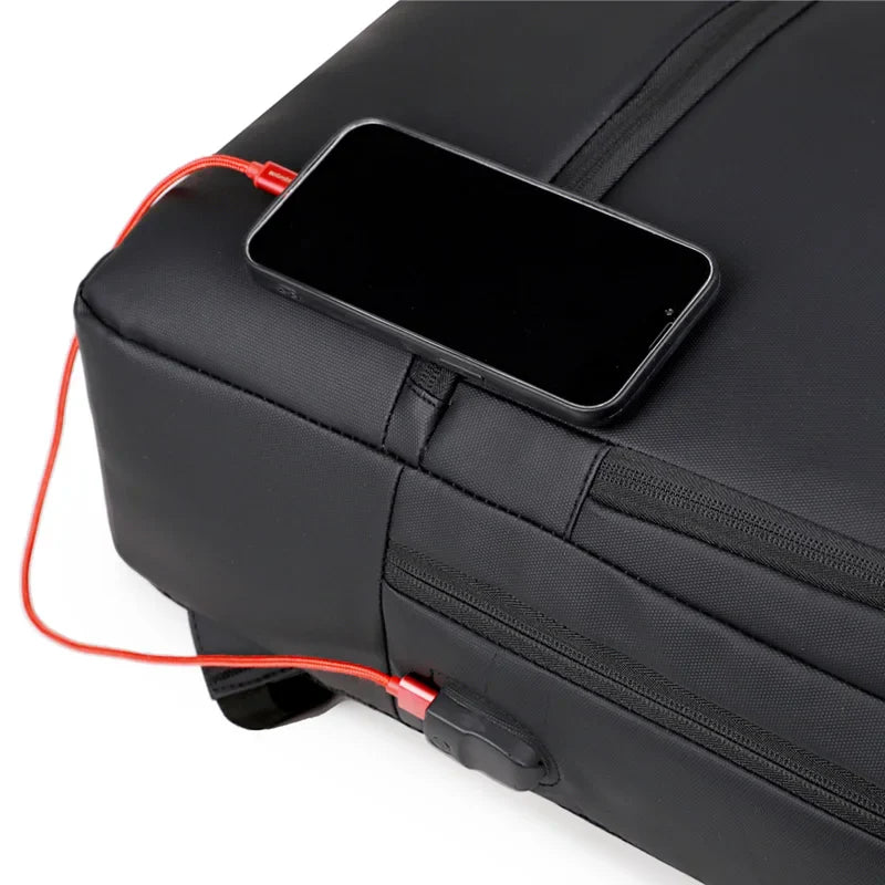 KTX-519699 Lightweight Waterproof Laptop Backpack with USB Charging Port and High Capacity for Outdoor Use