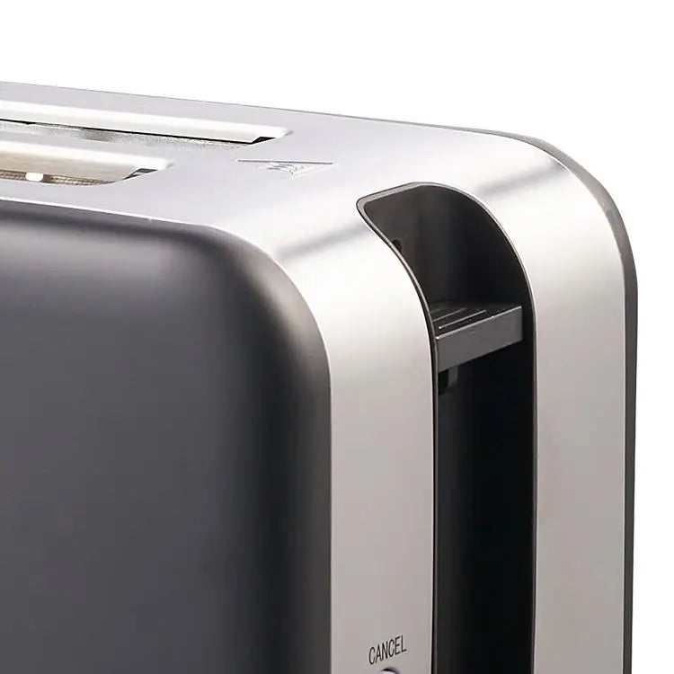 KTX-174739 Retro 2 Slice Portable Black Stainless Steel Toaster