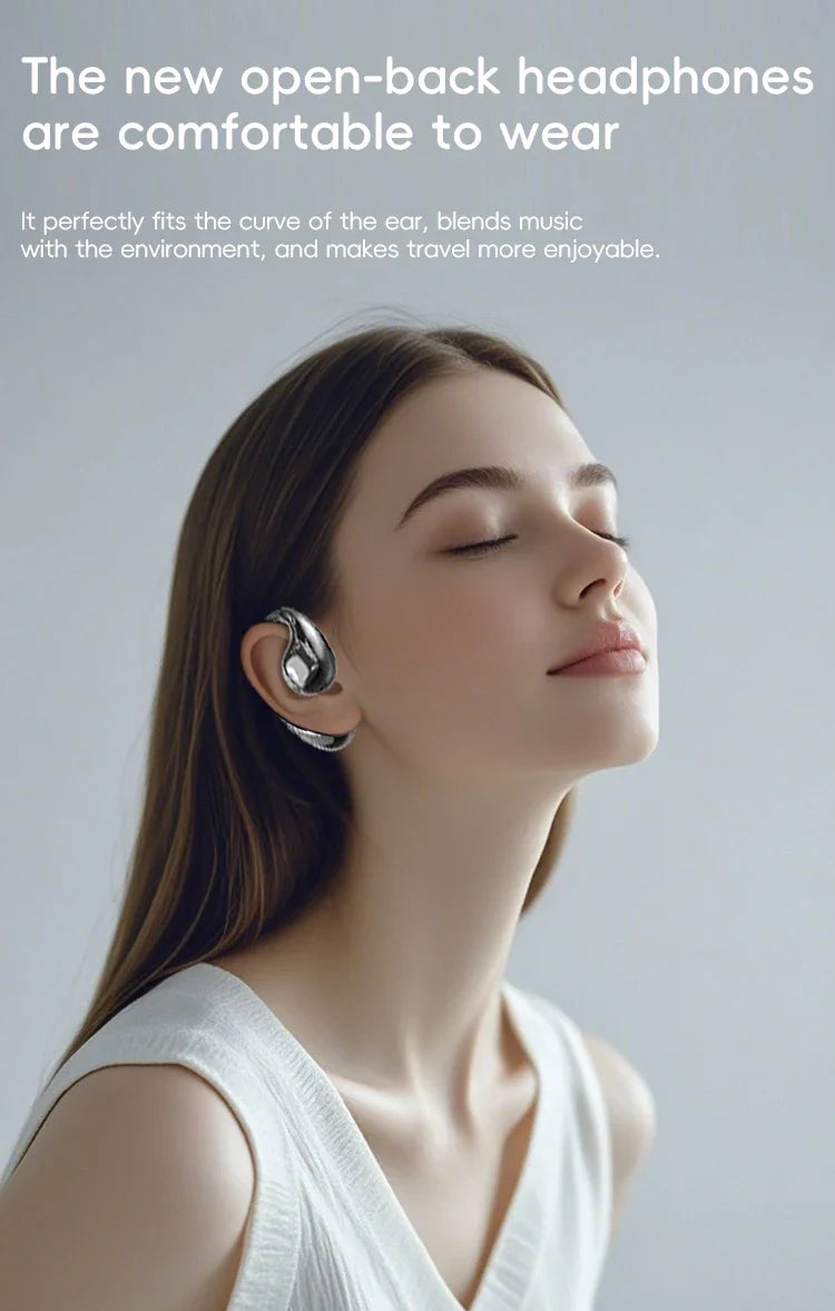 KTX-510739 Wireless Bone Conduction Earbud Headphones with Open Earhook Design for Sports - Model YX46 2025
