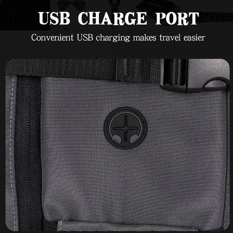 KTX-052051 Waterproof Nylon Laptop Backpack with USB Charging Port and Large Capacity for Students