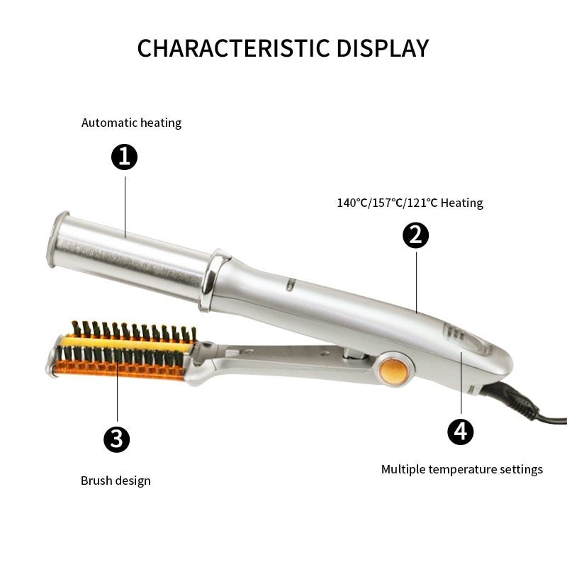 JMT-111050 2-Way Rotating Curling Iron with Adjustable Temperature Control and Safety Auto Shut-off