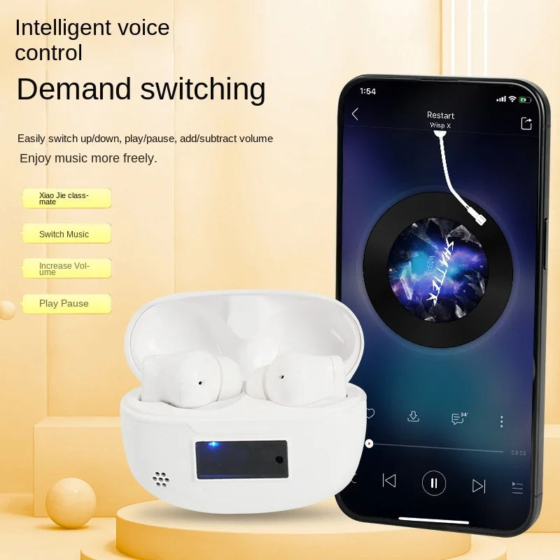 KTX-197715 Yuan Xiaoting Smart Voice-Controlled TWS Wireless Bluetooth In-Ear Headset with JL Chipset for Home Use