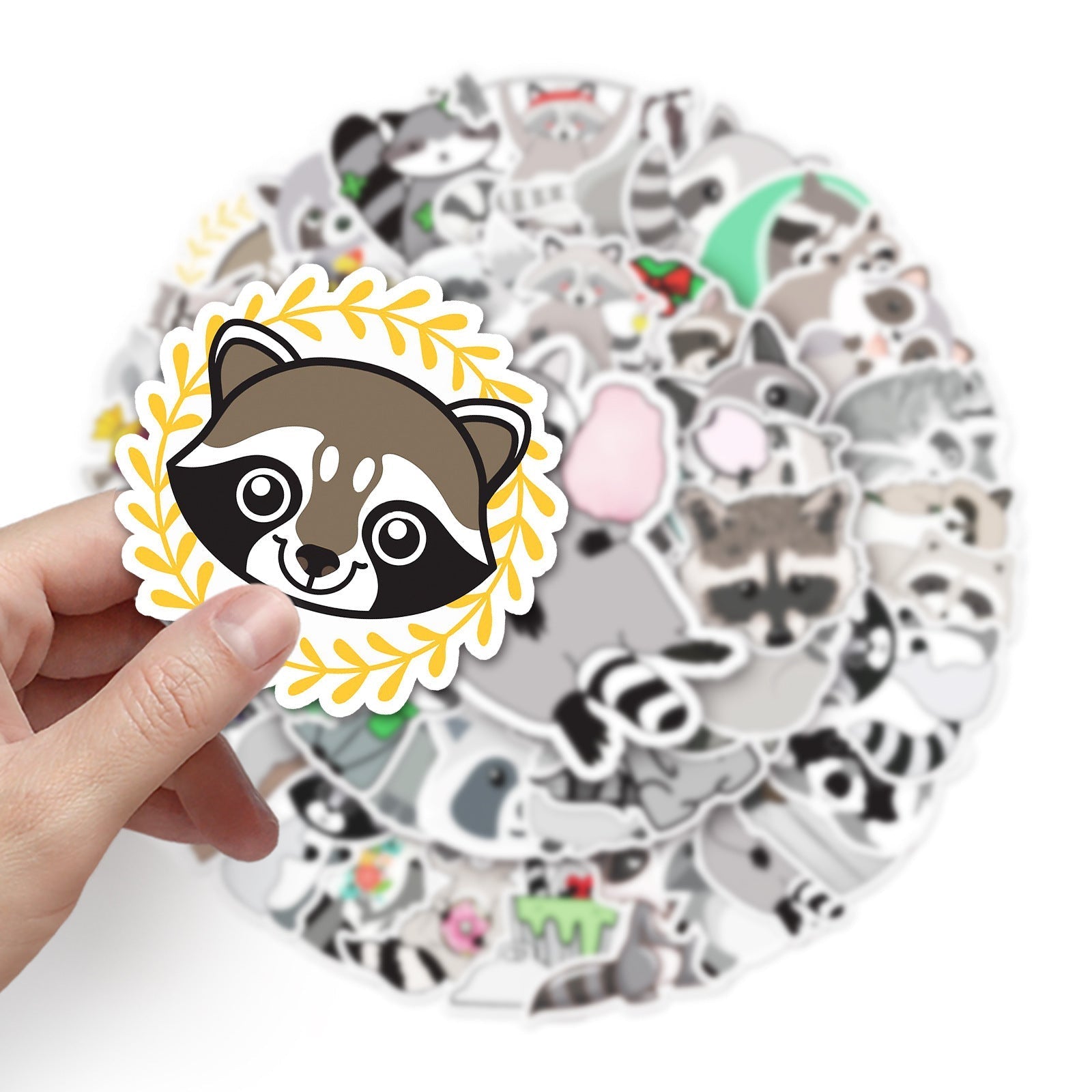KTX-153747 Coati Cute Decorative Waterproof Stickers - 50 Sheets (5.5-8.5cm)