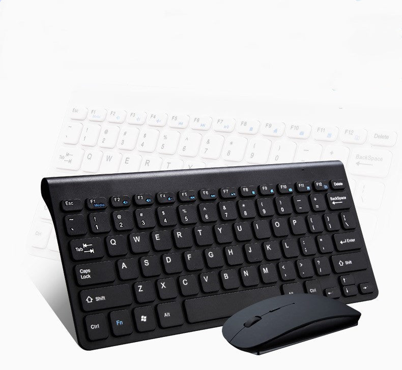 KTX-237907 Wireless Mouse and Keyboard Set with 10m Operating Range and 3 Million Key Life, Black & White
