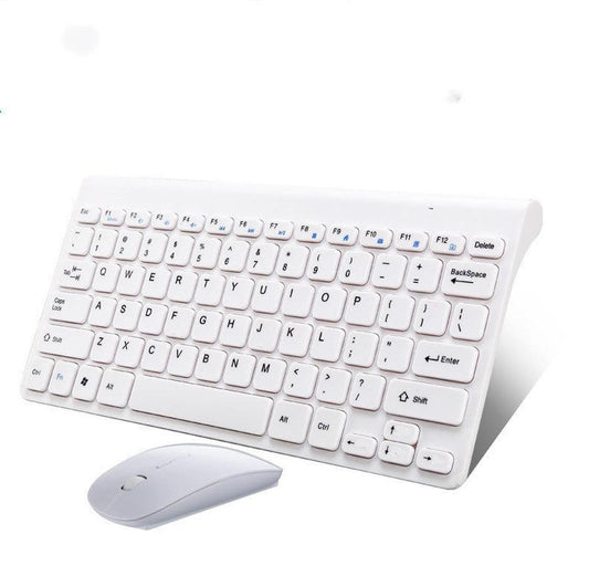 KTX-237907 Wireless Mouse and Keyboard Set with 10m Operating Range and 3 Million Key Life, Black & White