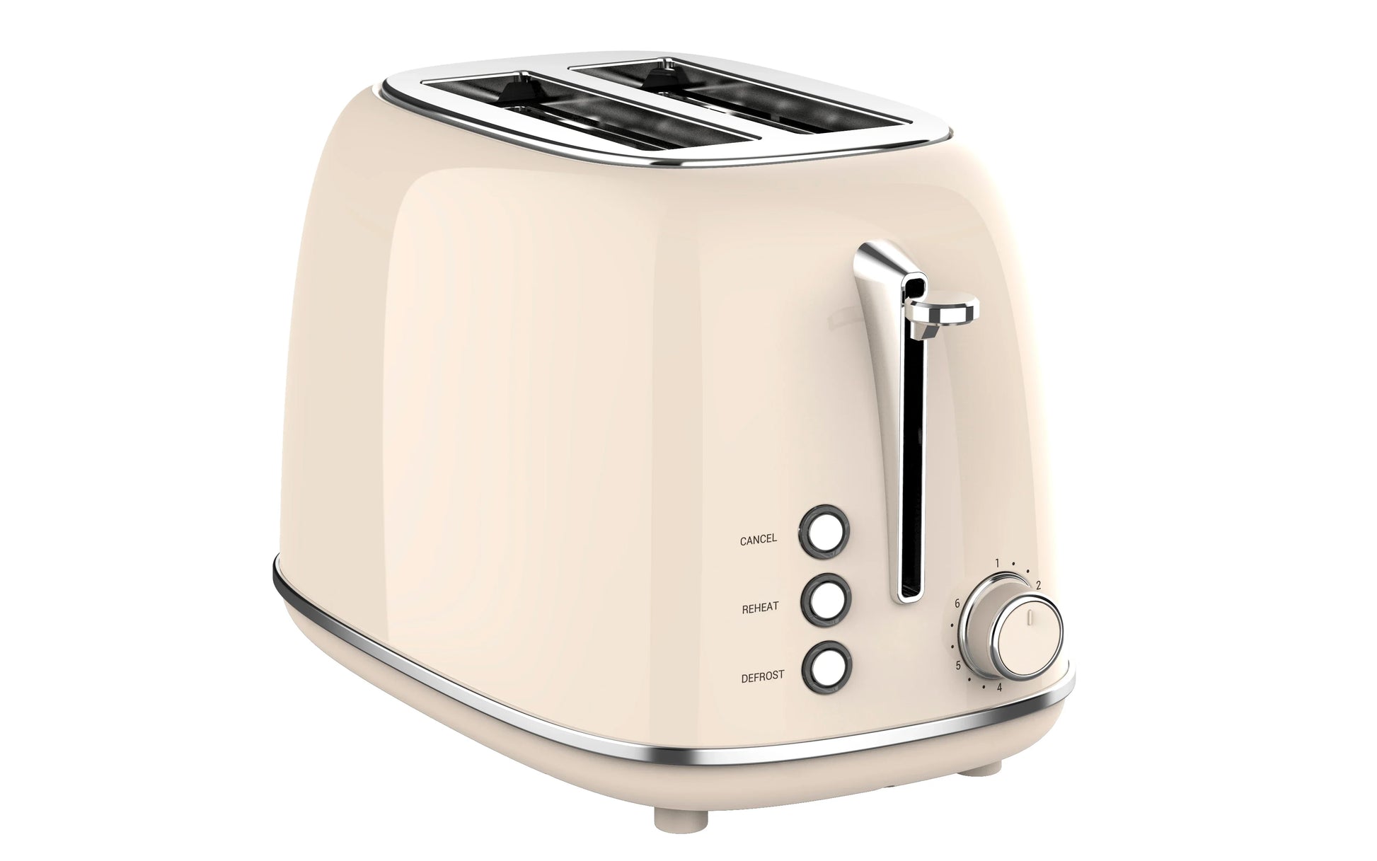 KTX-832403 Classic Stainless Steel 2-Slice Electric Toaster with Defrost Function