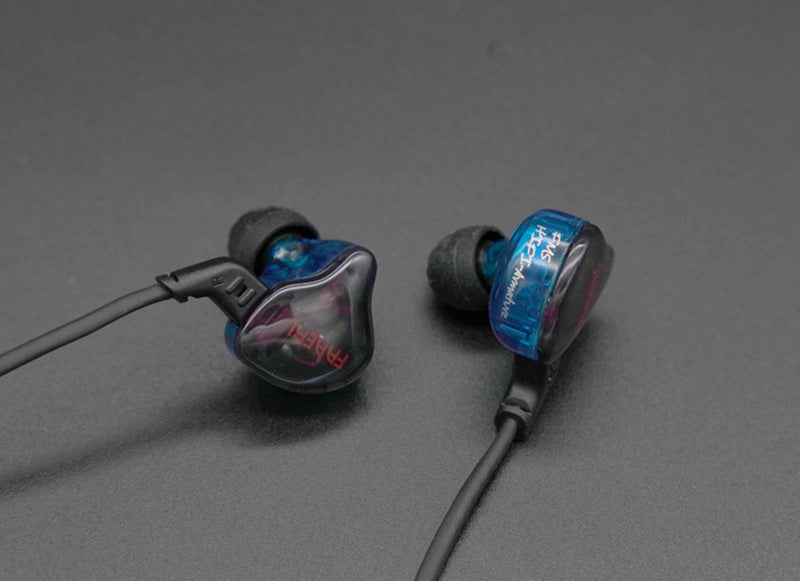 KTX-864595 In-Ear HiFi Headphones with Ring Iron Subwoofer, 20-40K Hz Frequency Response, 106 dB Sensitivity, 1.2m OFC Cable