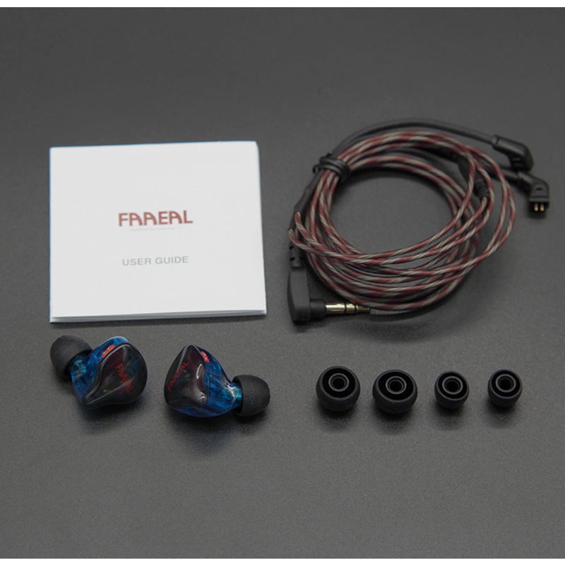 KTX-864595 In-Ear HiFi Headphones with Ring Iron Subwoofer, 20-40K Hz Frequency Response, 106 dB Sensitivity, 1.2m OFC Cable