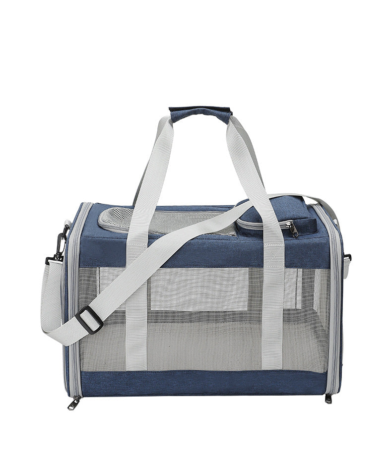 JMT-120202 Lightweight Foldable Cat Carrier Bag with Breathable Mesh Design