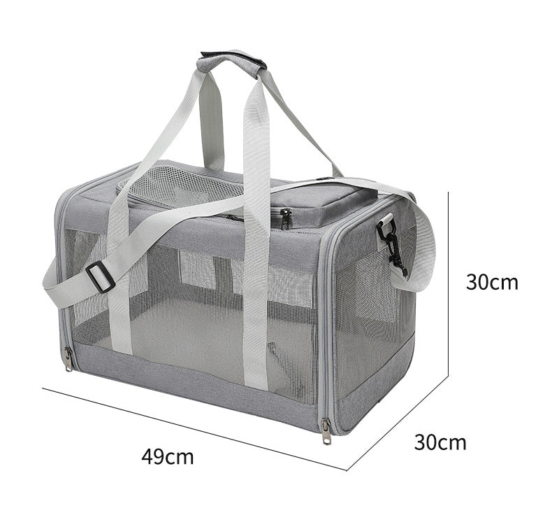 JMT-120202 Lightweight Foldable Cat Carrier Bag with Breathable Mesh Design