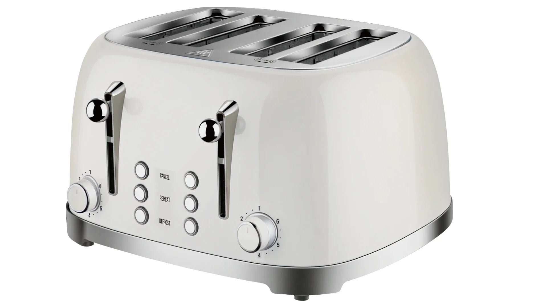 KTX-845907 Vintage Stainless Steel 4-Slice Waffle and Bread Toaster, Electric Kitchen Appliance