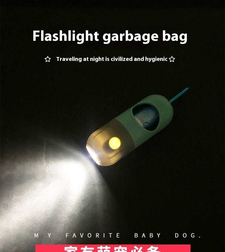 JMT-121354 LED Pet Waste Bag Dispenser for Dogs and Cats - Poop Scooper Bags Holder and Cleaning Accessory