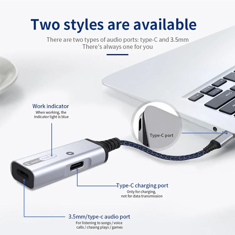 KTX-691283 2 in 1 USB C Headphone and Charger Adapter for iPhone 15/15 Pro and Samsung Devices