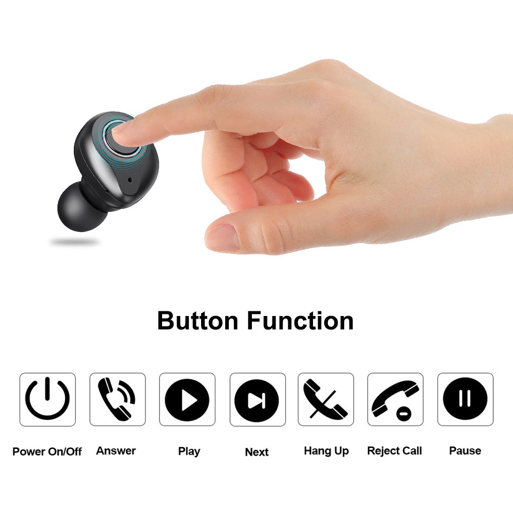 KTX-163667 Bluetooth Wireless Headset with Music Control and Hands-Free Calling