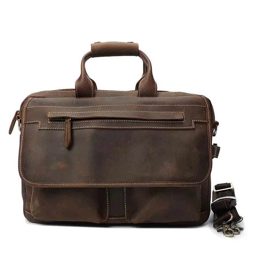 KTX-171603 Leather Crossbody Briefcase for Men - Custom Logo Business Handbag