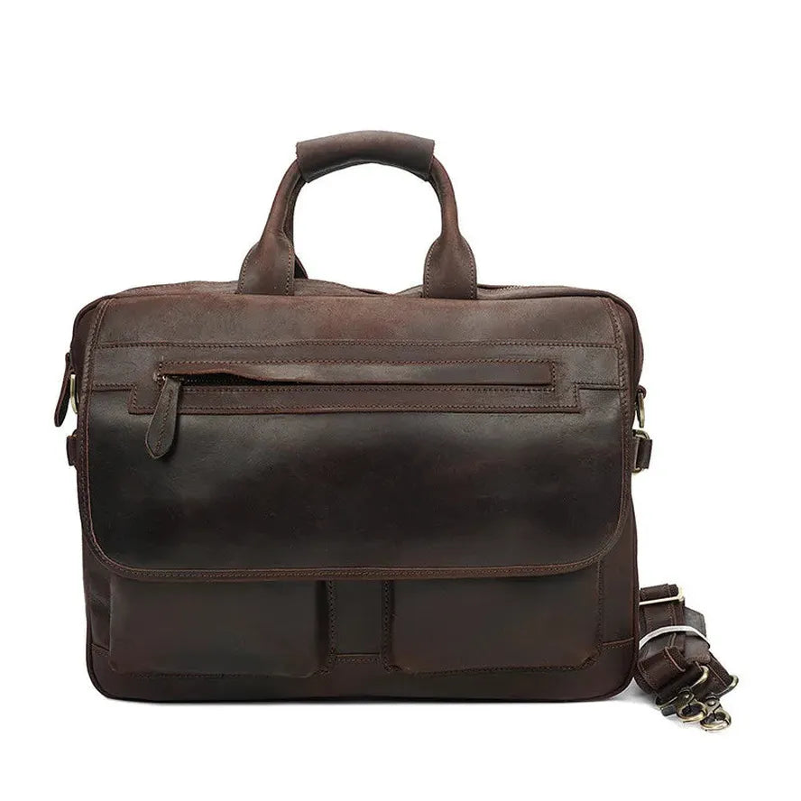 KTX-171603 Leather Crossbody Briefcase for Men - Custom Logo Business Handbag