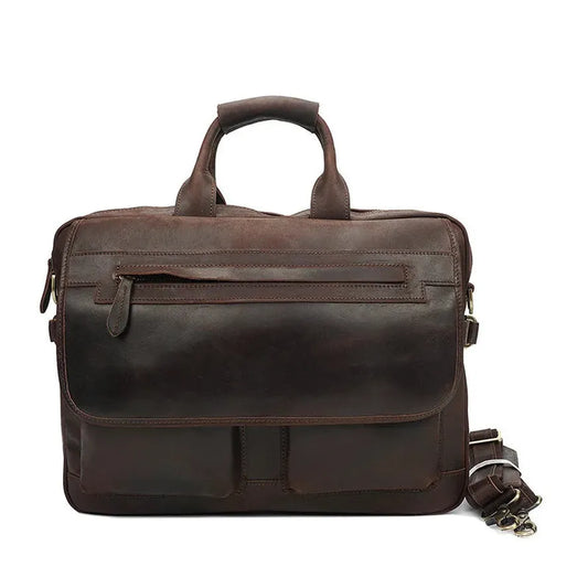 KTX-171603 Leather Crossbody Briefcase for Men - Custom Logo Business Handbag