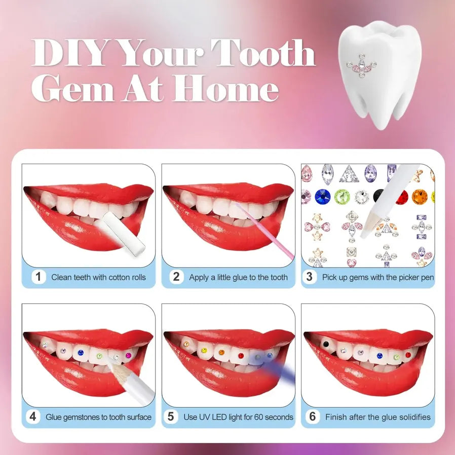 JMT-124938 Fashionable Tooth Gems for Dental Decoration - Crystal Teeth Jewelry Ornaments