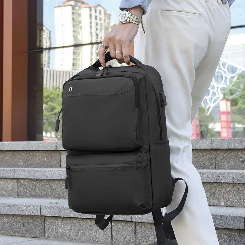 KTX-325395 15.6 Inch Portable Waterproof Laptop Backpack for Men with Oxford Material