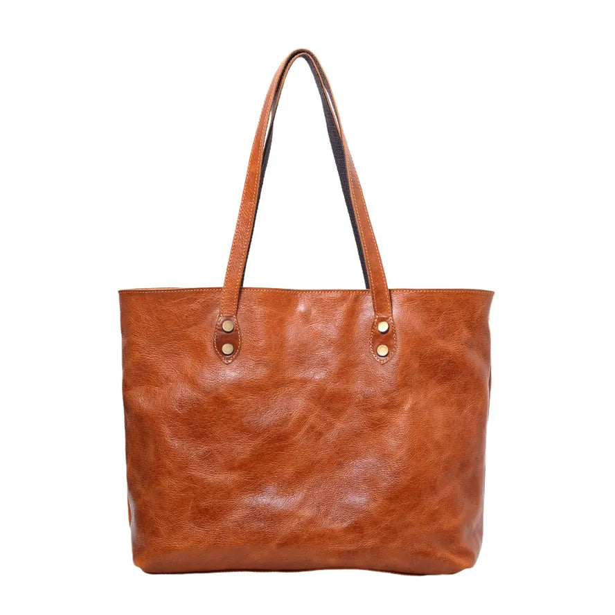 KTX-054035 Custom Vintage Genuine Leather Tote Bag for All Seasons