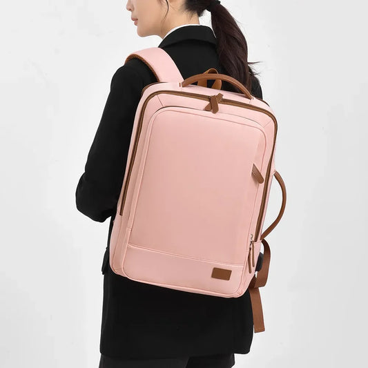 KTX-651923 Lightweight Waterproof Expandable Laptop Backpack with Breathable Shoulder Straps and USB Port