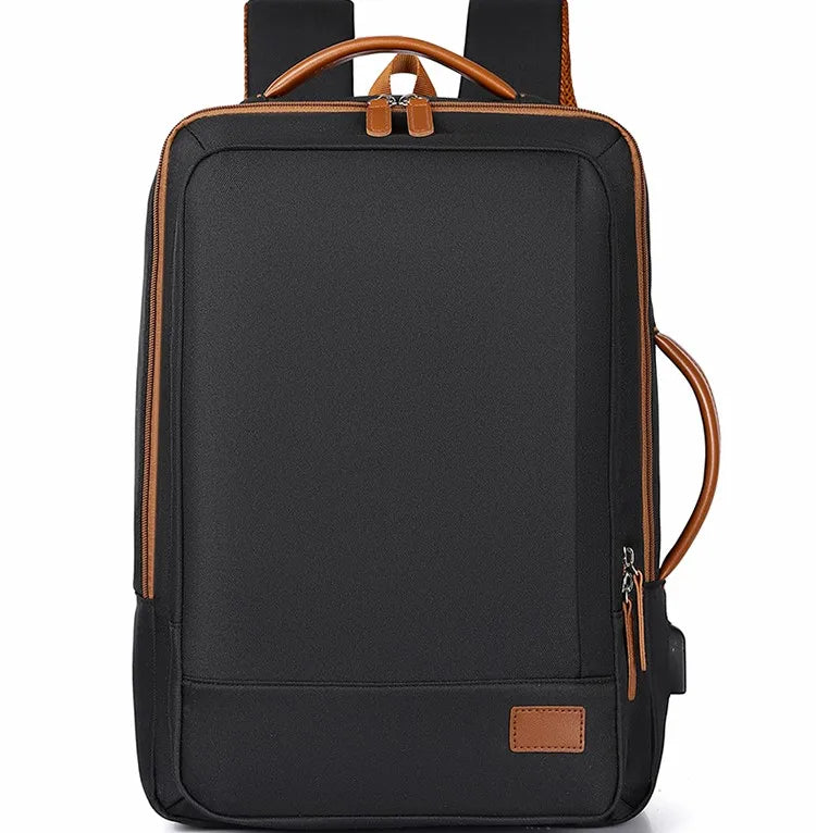 KTX-651923 Lightweight Waterproof Expandable Laptop Backpack with Breathable Shoulder Straps and USB Port