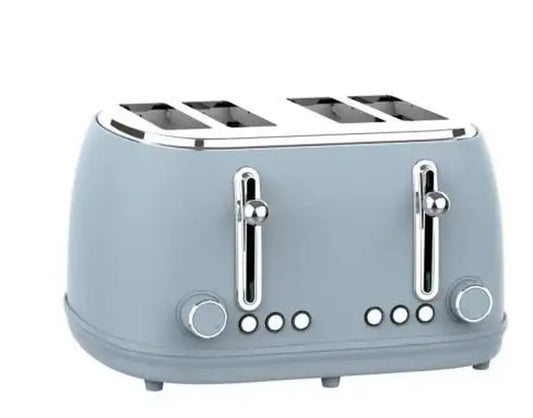 KTX-553299 Stainless Steel 4-Slice Toaster with Electronic Browning Control and Slide-Out Crumb Tray, Blue