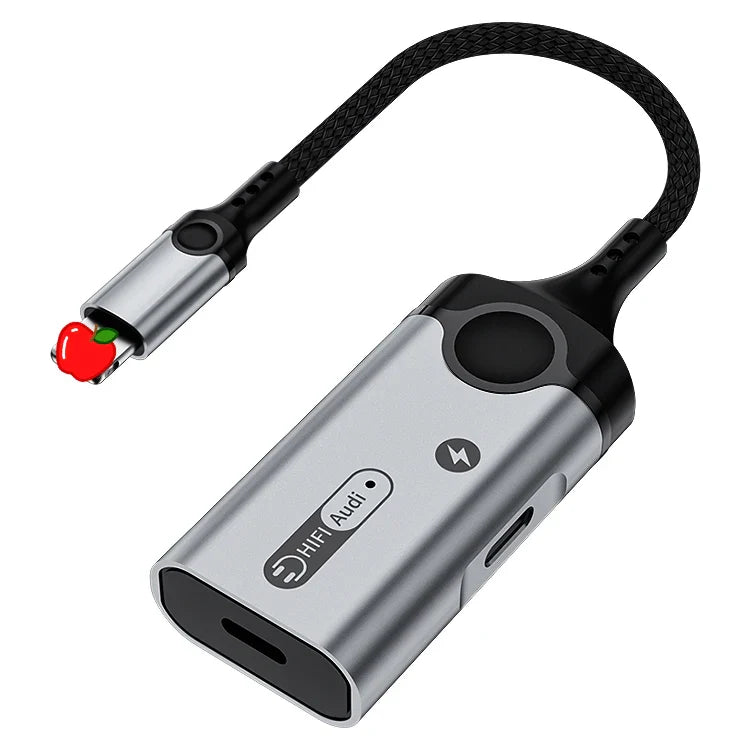 KTX-276499 2-in-1 Audio Jack Splitter and Charger Adapter for iPhone