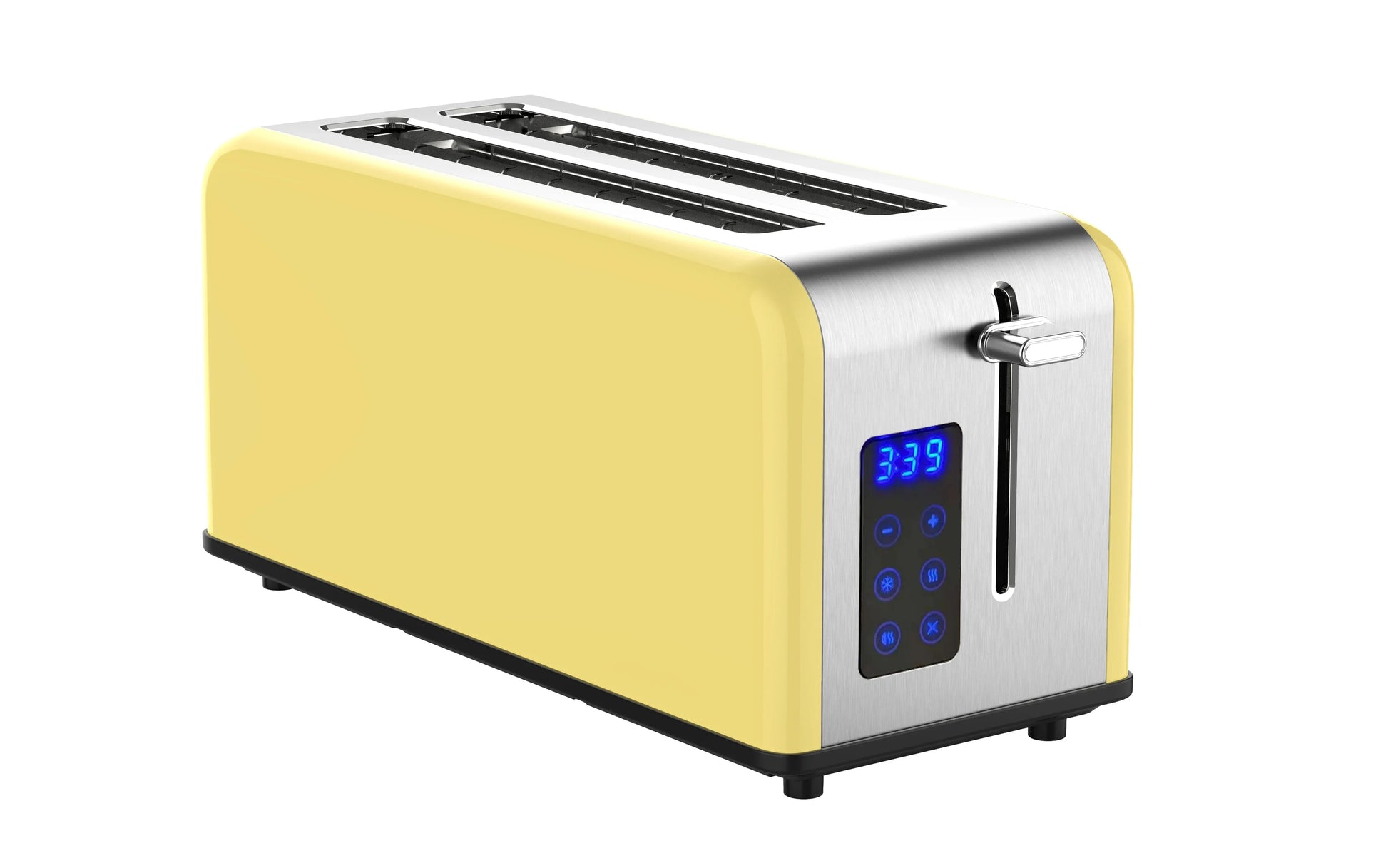 KTX-288851 Retro 4-Slice Stainless Steel Toaster with Dust Cover for Modern Kitchens