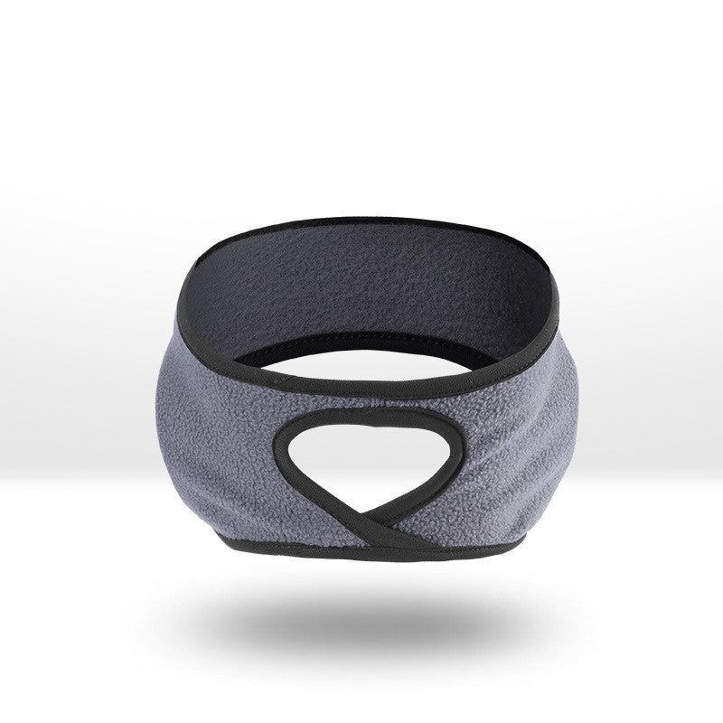 KTX-427667 Fleece-Lined Sports Headband for Running and Yoga, Ear Coverage and Ponytail Compatibility