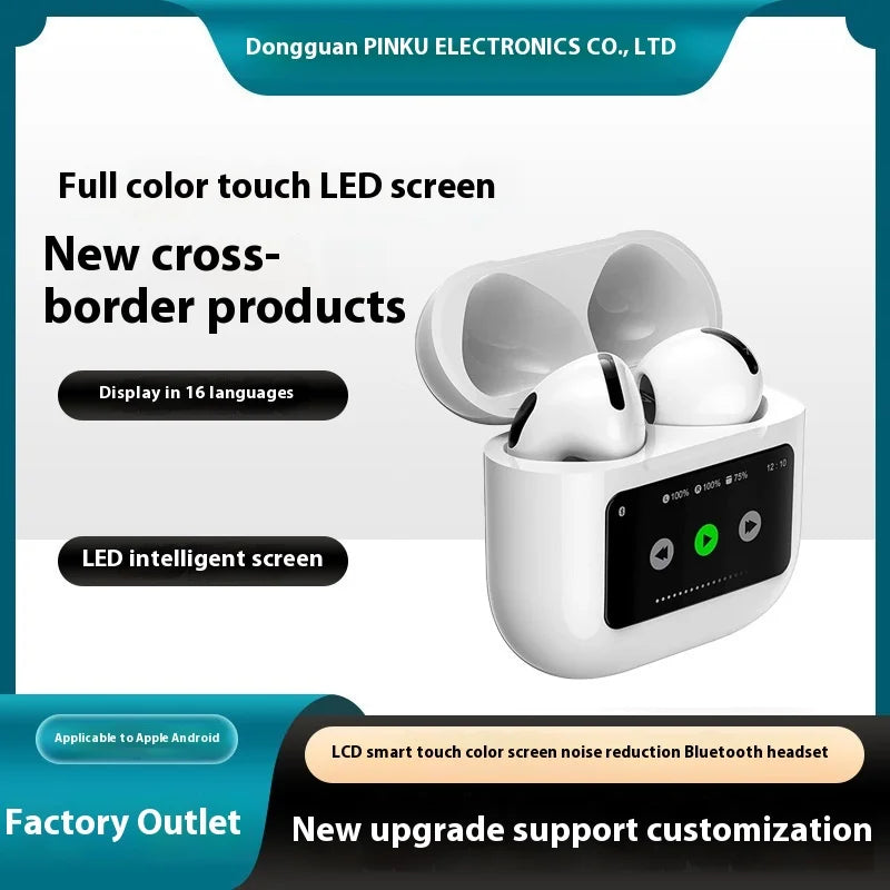 KTX-526547 Ultra-Long Battery Life TWS Earphones with ANC and LED Smart Full Color Display