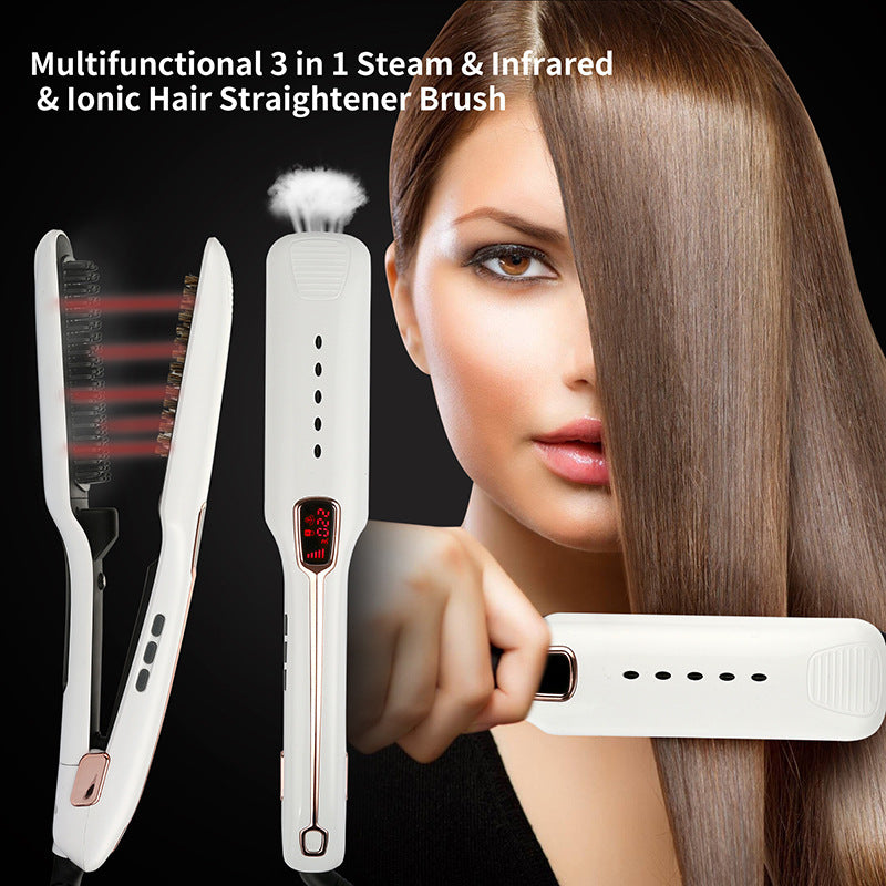 KTX-582291 Multifunctional Negative Ion Infrared Steam Hair Straightening Comb with Self-Locking Feature and Temperature Control