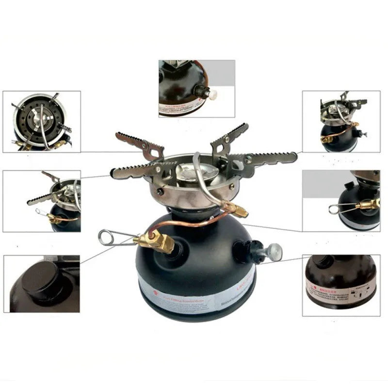 KTX-926867 Compact Multifunctional Outdoor Petrol and Alcohol Stove for Camping and Travel