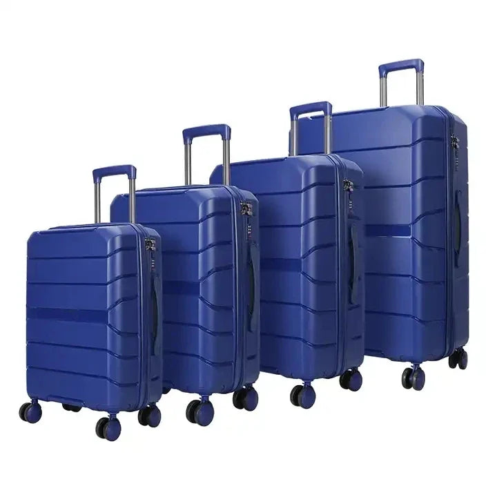 KTX-751699 4-Piece Multifunctional PP Trolley Luggage Set for Travel - 14, 20, 24, and 28 Inch Sizes