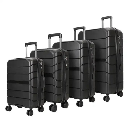 KTX-751699 4-Piece Multifunctional PP Trolley Luggage Set for Travel - 14, 20, 24, and 28 Inch Sizes