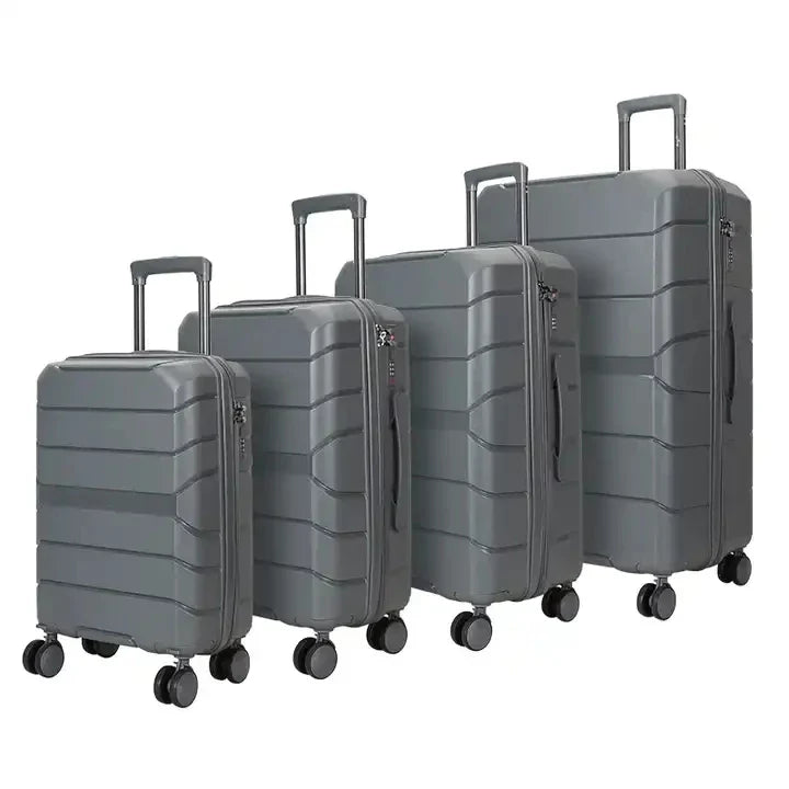 KTX-751699 4-Piece Multifunctional PP Trolley Luggage Set for Travel - 14, 20, 24, and 28 Inch Sizes
