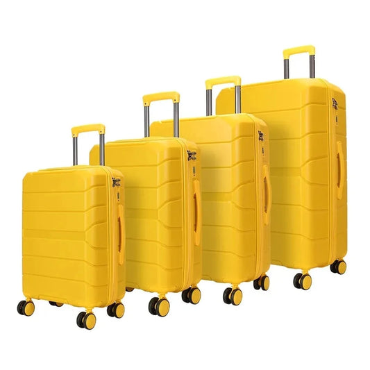 KTX-751699 4-Piece Multifunctional PP Trolley Luggage Set for Travel - 14, 20, 24, and 28 Inch Sizes