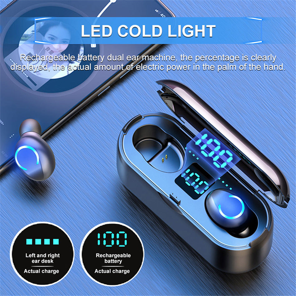 KTX-093971 Wireless Bluetooth Stereo Earbuds with Battery Display and Voice Control