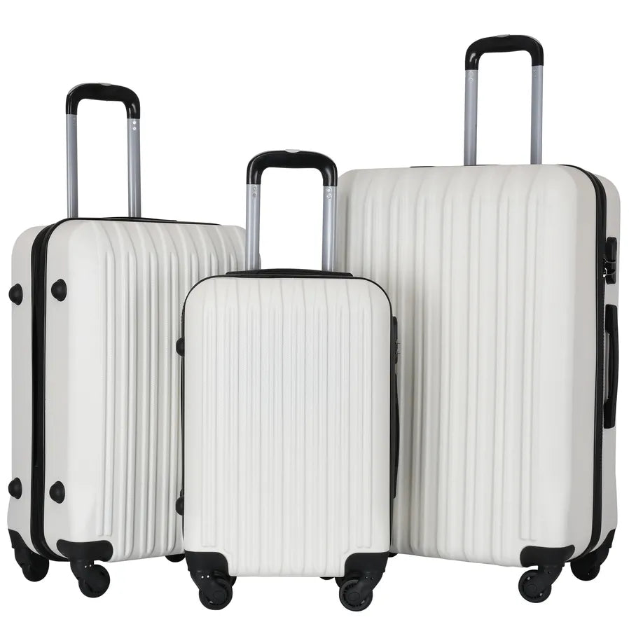 KTX-732435 Luggage Travel Case Set - 20/24/28 Inch Trolley Suitcase with Smooth Rolling Wheels