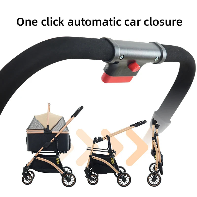 JMT-157130 Collapsible Dog and Cat Stroller for Convenient Pet Transport