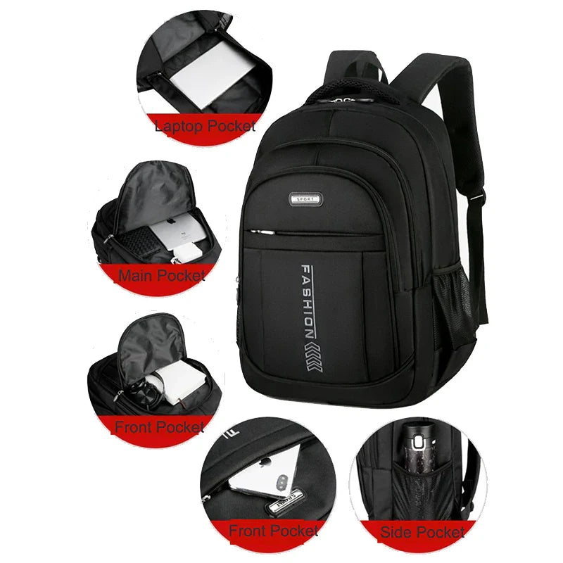 KTX-691603 Stylish Waterproof Backpack for Men - Versatile School and Laptop Bag