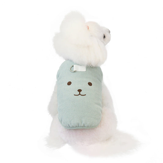 JMT-159114 Cotton Vest for Dogs with Bear Embroidery ¨C Available in Multiple Colors and Sizes