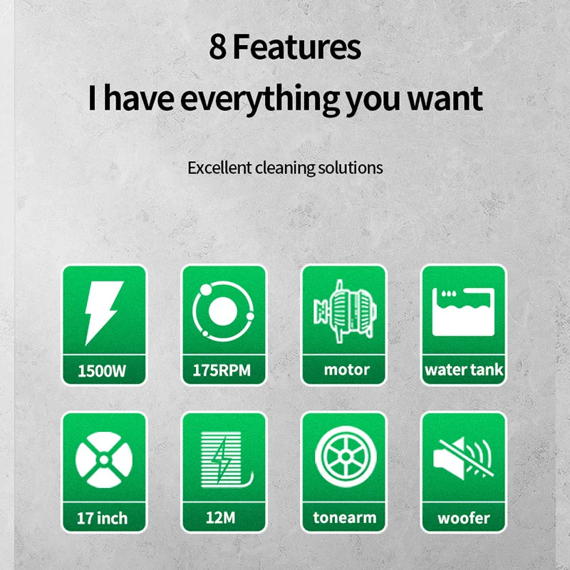 KTX-502099 1500W Multifunctional Floor Tile and Carpet Cleaning Machine - 17inch Sweeper Scrubber with Ergonomic Handle