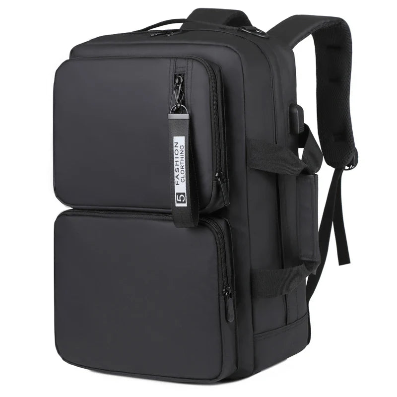 KTX-116435 Large Capacity Waterproof Business Backpack for 17-Inch Laptops with USB Port - Durable Nylon Design